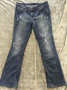 YMI Women's Size 11 Juniors Blue Stretch Denim - Medium Wash Y2K Bootcut